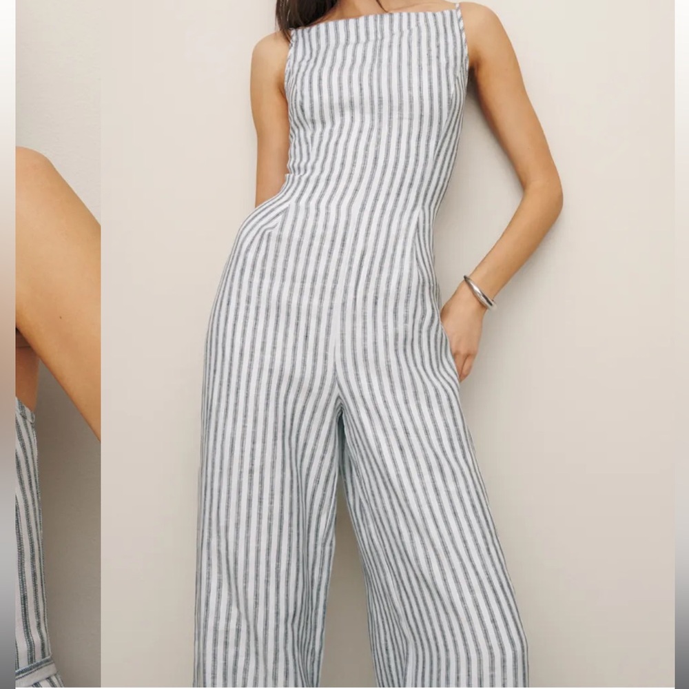 REFORMATION NEW CIARA LINEN JUMPSUIT - Picture 5 of 6